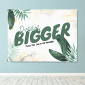Modernes Abstraktes Tropical - Dream Bigger Leinwanddruck (Insitu (Holzboden))