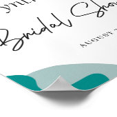 Modernes Abstraktes tropisches Brautparty Willkomm Poster (Ecke)