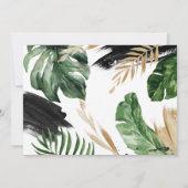 Modernes abstraktes, tropisches Hochzeitsfest-Foto Save The Date (Rückseite)