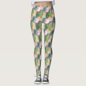 Modernes Abstraktes tropisches Muster Leggings (Vorderseite)