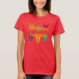 Modernes Abstraktes Tulip Muster Tropische Mode T T-Shirt