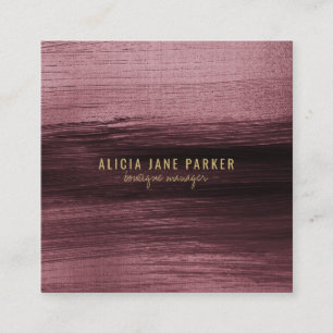 Modernes, abstraktes und elegantes Boutique Quadratische Visitenkarte