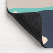 Modernes, Abstraktes und florales Aquamarin Mousepad (Ecke)