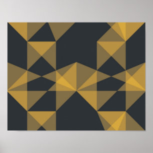 Modernes, abstraktes, urbanes geometrisches Dreiec Poster