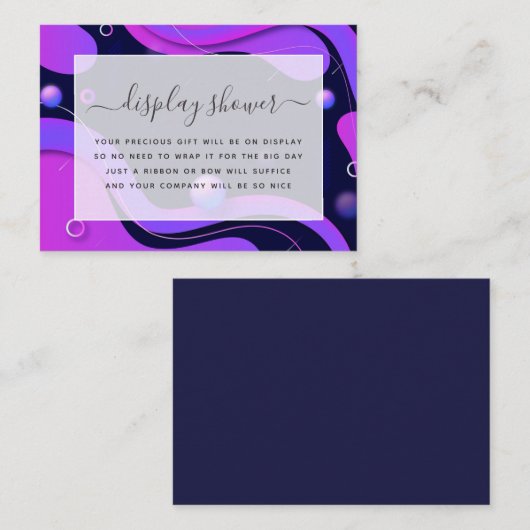 Modernes Abstraktes virtuelles Brautparty Begleitkarte (Vorne/Hinten)