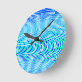 Modernes Abstraktes Wasser Sommer Psychedelic Trip Runde Wanduhr (Winkel)