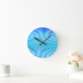 Modernes Abstraktes Wasser Sommer Psychedelic Trip Runde Wanduhr (Zuhause)