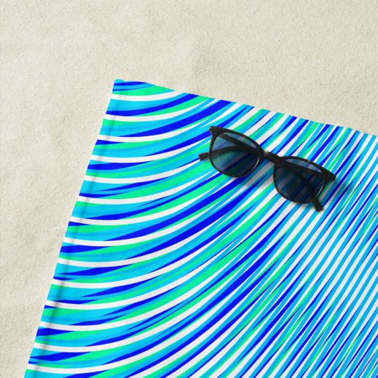 Modernes Abstraktes Wasser Sommer Psychedelic Trip Strandtuch (Beispiel)