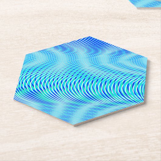 Modernes Abstraktes Wasser Sommer Psychedelic Trip Untersetzer (angewinkelt)