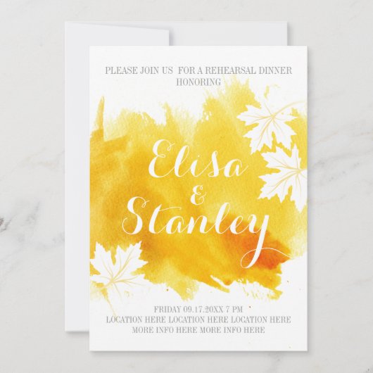 Modernes abstraktes, wasserfarbenes Probe Einladung (Vorderseite)