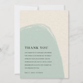 MODERNES ABSTRAKTES WEICHSUBTEL AQUA BLAU WEDD DANKESKARTE (Vorderseite)