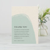 MODERNES ABSTRAKTES WEICHSUBTEL AQUA BLAU WEDD DANKESKARTE (Stehend Vorderseite)