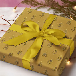 Modernes Abstraktes Weihnachtsbaum Gold Holiday Ge Geschenkpapier