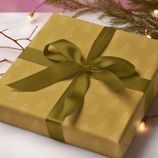 Modernes Abstraktes Weihnachtsbaum Gold Holiday Ge Geschenkpapier