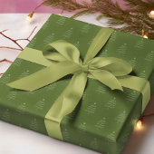 Modernes Abstraktes Weihnachtsbaum Grünes Weihnach Geschenkpapier