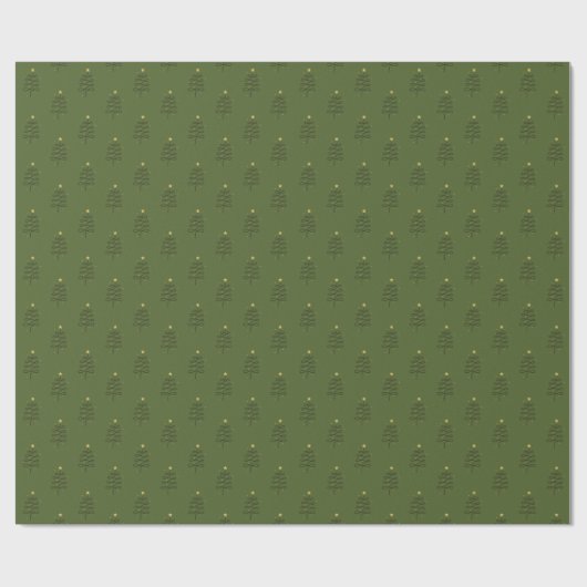 Modernes Abstraktes Weihnachtsbaum Grünes Weihnach Geschenkpapier (Flach)