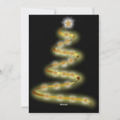 Modernes abstraktes Weihnachtskartengold schwarz Feiertagskarte (Rückseite)