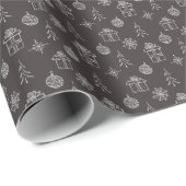 Modernes Abstraktes Weihnachtsmuster Geschenkpapier (Rolleneckpunkt)