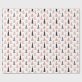 Modernes Abstraktes Weihnachtswaldmuster Geschenkpapier (Flach)