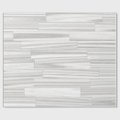 Modernes abstraktes weißes graues hölzernes geschenkpapier (Flach)