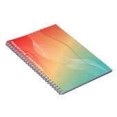 Modernes Abstraktes Wellendesign | Gradient Notizblock (Rechte Seite)