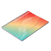 Modernes Abstraktes Wellendesign | Gradient Notizblock (Linke Seite)