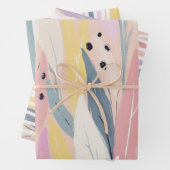 Modernes Abstraktes Wrapping Paper Flat Sheet Set Geschenkpapier Set (Beispiel)