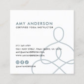 Modernes Abstraktes Yoga/Wellness/Meditation Quadratische Visitenkarte (Rückseite)