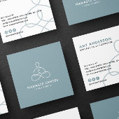 Modernes Abstraktes Yoga/Wellness/Meditation Quadratische Visitenkarte