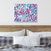 Modernes abstraktes zeichn leinwanddruck (Insitu (Schlafzimmer))