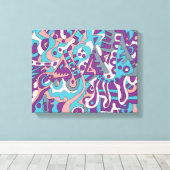 Modernes abstraktes zeichn leinwanddruck (Insitu (Holzboden))