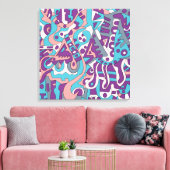 Modernes abstraktes zeichn leinwanddruck (Insitu (Wohnzimmer))