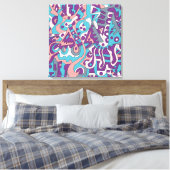 Modernes abstraktes zeichn leinwanddruck (Insitu (Schlafzimmer))