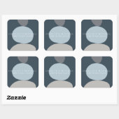 Modernes Abstraktes Zen-Stone-Logo Quadratischer Aufkleber (Blatt)