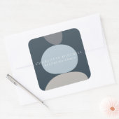 Modernes Abstraktes Zen-Stone-Logo Quadratischer Aufkleber (Umschlag)