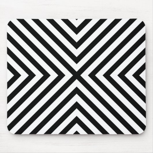Modernes Abstraktes Zickzack Muster Mousepad (Vorne)