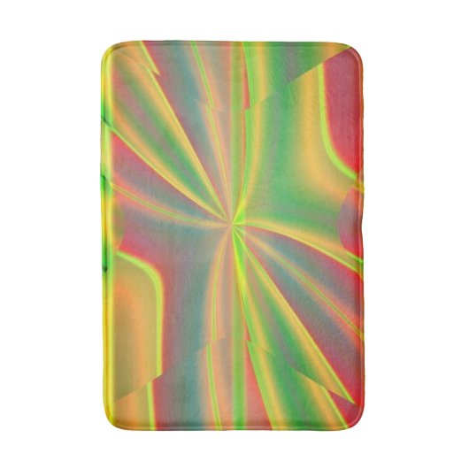 Modernes Abstraktes Zitronengrün Badematte (Vorderseite Vertikal)