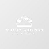 Modernes Abstraktes Zuhause-Logo Fensteraufkleber (Blatt)