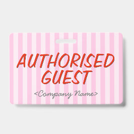 Modernes Abzeichen "AUTORISIERTE GÄSTE" Ausweis