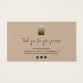 Modernes Abzeichen für das kraftpapierige Logo (Rückseite)