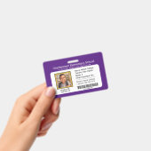Modernes Abzeichen für die Grundschulbildung Lila Ausweis (Handheld)