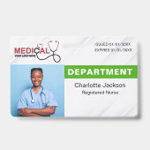 Modernes Abzeichen für einfache Unternehmensvorlag Ausweis (Front)