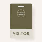 Modernes Abzeichen für Firmenbesucher mit Logo Ausweis (Vorderseite)