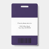 Modernes Abzeichen für Krankenpfleger und medizini Ausweis (Rückseite)