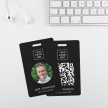 Modernes Abzeichen für Schwarze Mitarbeiter QR Cod