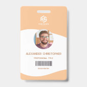 Modernes Abzeichen Minimalistischer Mitarbeiter Ausweis (Vorderseite)