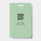 Modernes Abzeichen Minimalistischer Mitarbeiter Ausweis (Rückseite)