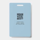 Modernes Abzeichen Minimalistischer Mitarbeiter Ausweis (Rückseite)