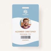 Modernes Abzeichen Minimalistischer Mitarbeiter Ausweis (Vorderseite)