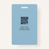 Modernes Abzeichen Minimalistischer Mitarbeiter Ausweis (Rückseite)